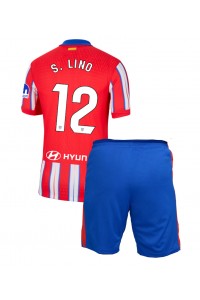 Atletico Madrid Samuel Lino #12 Babytruitje Thuis tenue Kind 2024-25 Korte Mouw (+ Korte broeken)